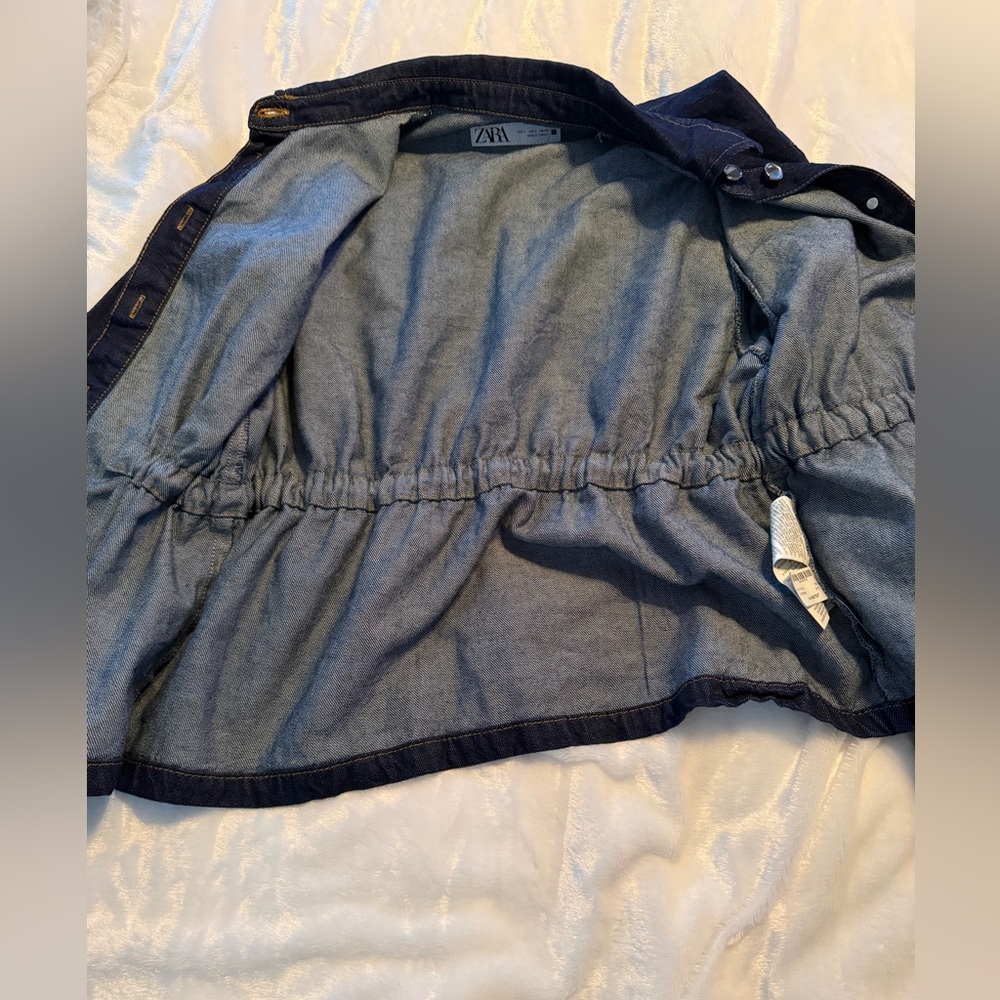 Zara Dark Blue Jean Jacket - Picture 10 of 11
